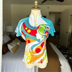 Primal Wear, Women’s Zippered Cycling Jersey, Medium, Team Estrogen, Raglan Tee